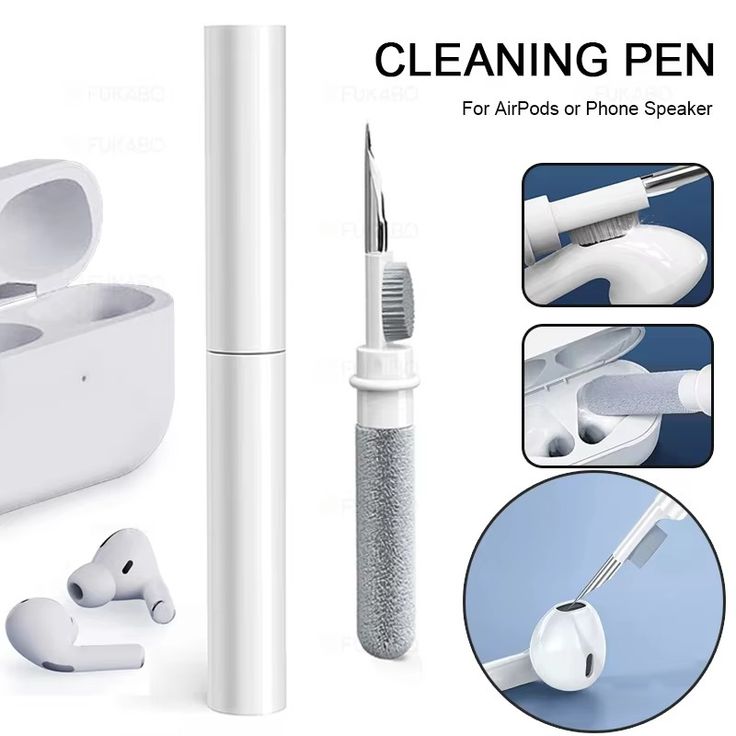 3 In 1 Cleaning Pen Tool Brush Kit For Mobile, Earphone, Earbuds & Airpods