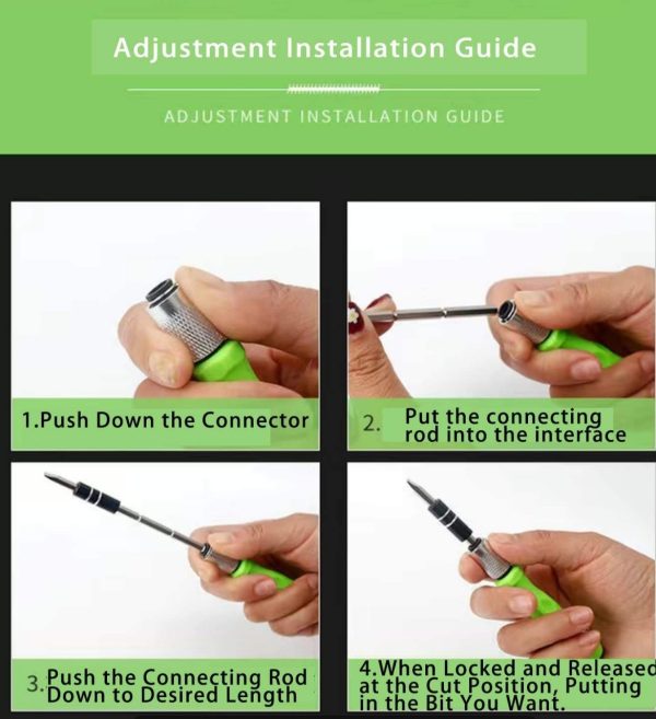 32 In 1 Mini Interchangeable Adjustable Precision Screwdrivers Bit Set Repair Tool Kit With Flexible Bar And Length – Screw Driver Tool Kit