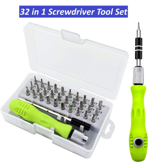 32 In 1 Mini Interchangeable Adjustable Precision Screwdrivers Bit Set Repair Tool Kit With Flexible Bar And Length – Screw Driver Tool Kit