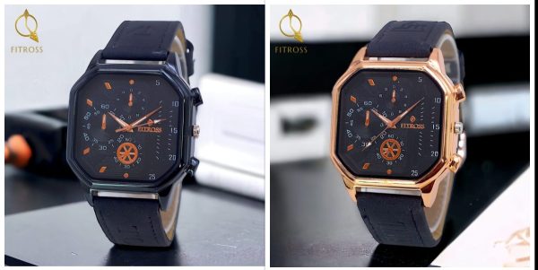 Fitros Square Strap Gents Watch –brown.(without Box